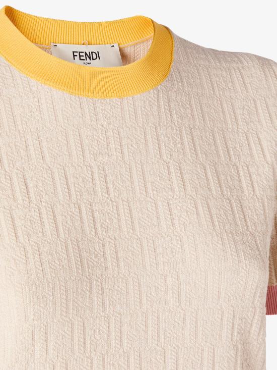 26SS 펜디 코튼 실크 스웨터 FZXE94AW4S F0WC4 Beige - FENDI