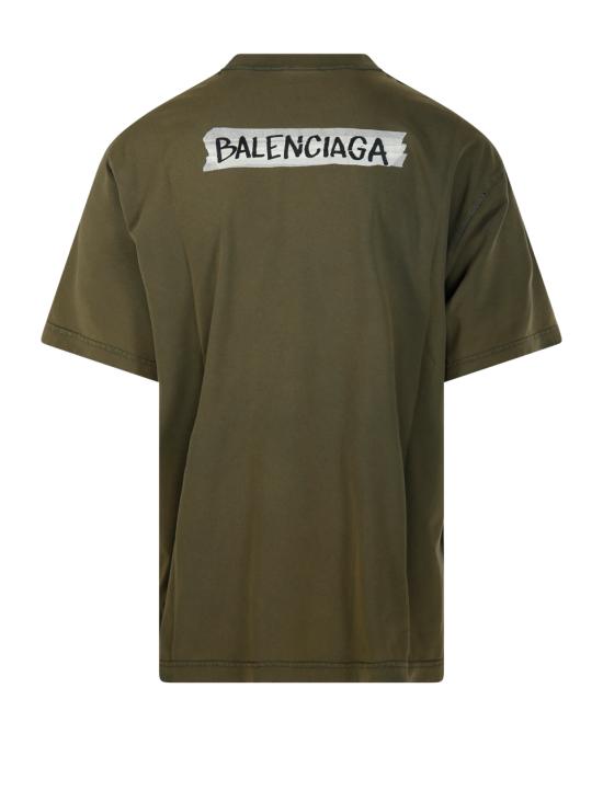 26SS 발렌시아가 마스킹 테이프 티셔츠 미디움 핏 764235 TTVL6 2840 KHAKI - BALENCIAGA
