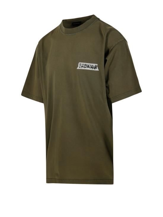 26SS 발렌시아가 마스킹 테이프 티셔츠 미디움 핏 764235 TTVL6 2840 KHAKI - BALENCIAGA