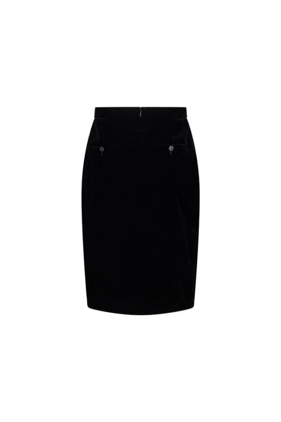  생로랑 미디 스커트 769366Y525R BLACK - SAINT LAURENT