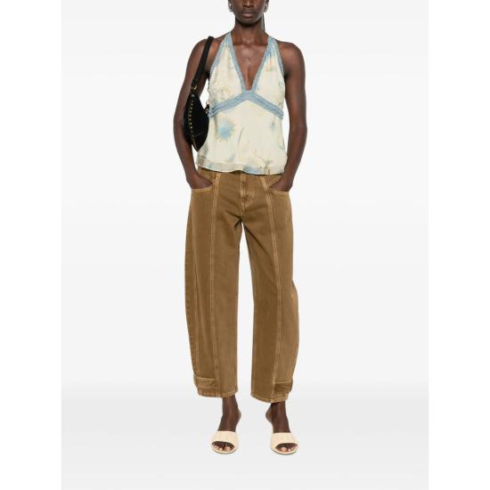 26FW 이자벨마랑 LEJA 테이퍼드 데님 팬츠 LEJA 테이퍼드 데님 팬츠 D3H01I PA0779FA 50BZ BROWN - ISABEL MARANT
