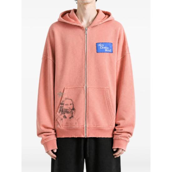 26FW 팔리 할리우드 후드 티셔츠 4U008Q1010 PEACH PINK - PALY HOLLYWOOD