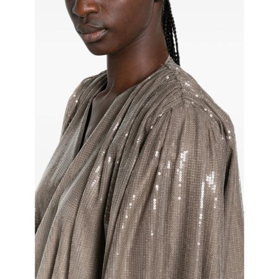 26FW 로테이트 숏 원피스 1164211078 SEQUINS LS 1078 BROWN - ROTATE