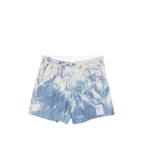 26SS 새티스파이 디지털 데님 피스쉘 5인치 언라인드 쇼츠 12008 61G00 BLUDE BLUE WHITE