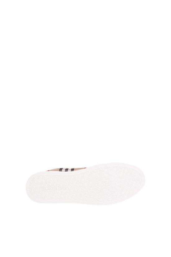 26FW 버버리 체크 레더 스니커즈 8049777 BEIGE - BURBERRY