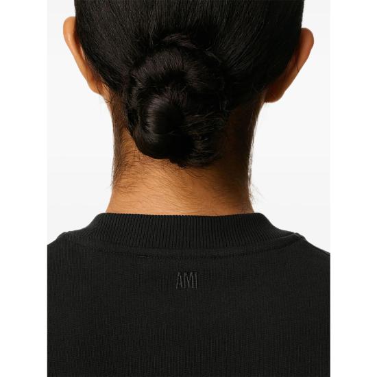 26SS 아미 스몰 하트 로고 스웨트셔츠 BFUSW035 730 001 BLACK - AMI