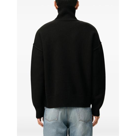 26SS 아미 ADC 터틀넥 스웨터 UKS839 018 009 BLACK - AMI