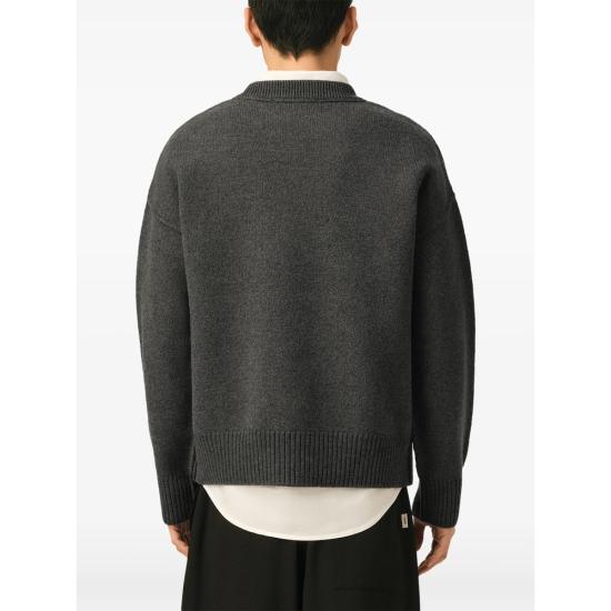 26FW 아미 빅 하트 울 크루넥 스웨터 UKS838 018 084 GREY - AMI