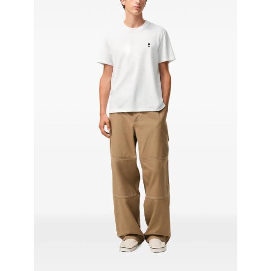 26SS 아미 스몰 하트 로고 라이트 코튼 저지 티셔츠 HTS346 724 100 WHITE - AMI