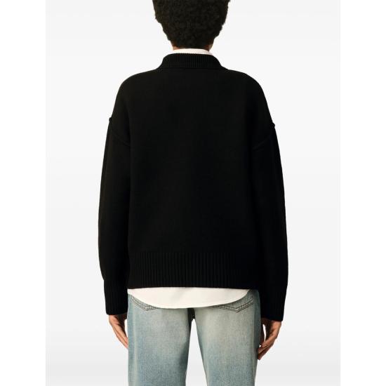 26FW 아미 빅 하트 울 크루넥 스웨터 UKS838 018 009 BLACK - AMI