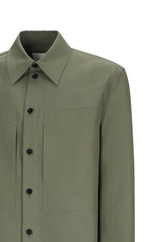 25SS 질샌더 긴팔 셔츠 J23DL0108J45225 GREEN - JIL SANDER