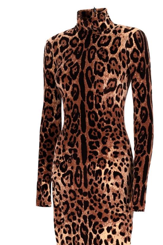 26FW 돌체앤가바나 롱 원피스 F6R6OTFJ7D5 BROWN - DOLCE & GABBANA