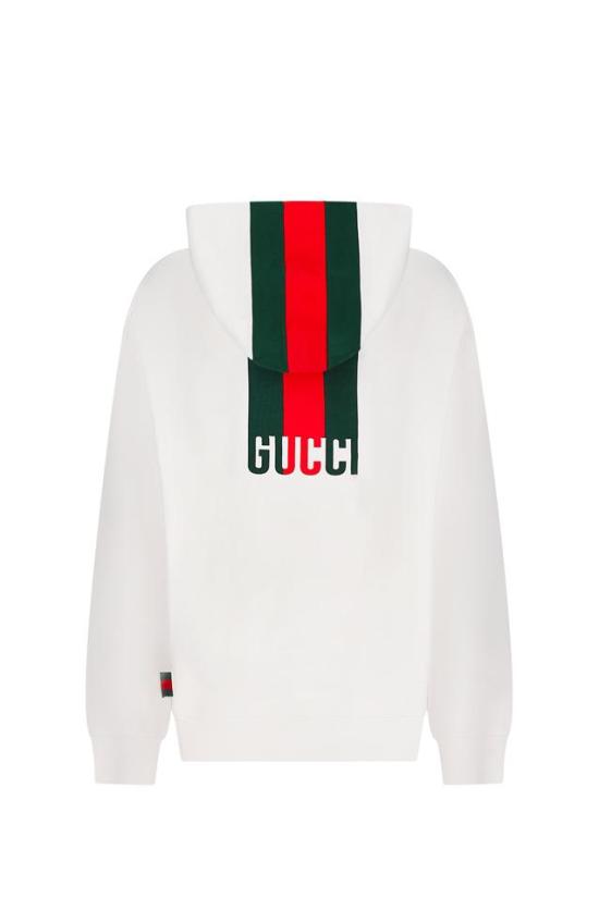 26FW 구찌 웹 코튼 저지 스웨트셔츠 814900XJG2U - GUCCI