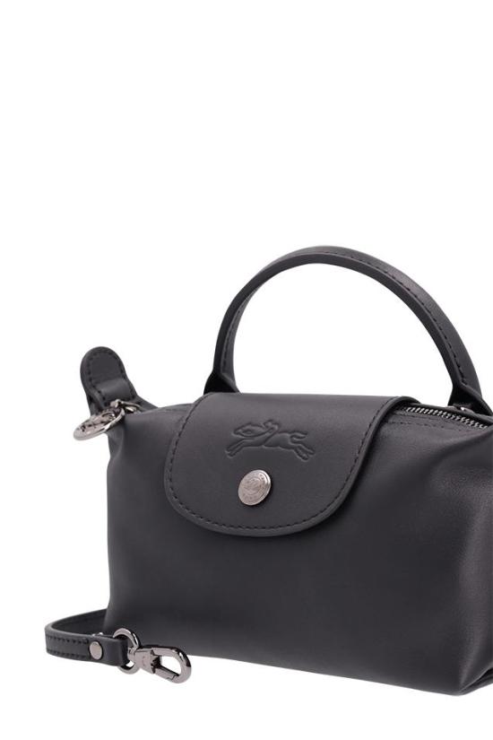 26FW 롱샴 르 플리아쥬 엑스트라 XS 레더 파우치 34205987 BLACK - LONGCHAMP