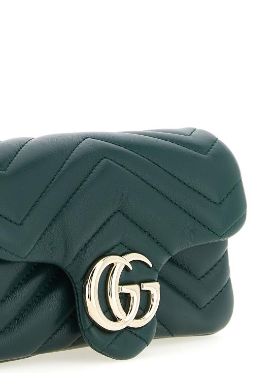 26SS 구찌 GG 마몽 미니 숄더백 841290AAFAX3020 Green - GUCCI