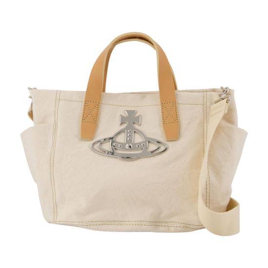 26SS 비비안웨스트우드 토트백 4D03000CU W01AY B401 beige