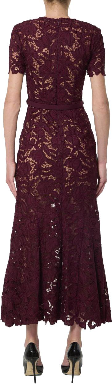 26FW 셀프 포트레이트 롱 원피스 PF26107MBUBURGUNDY MAROON - SELF PORTRAIT