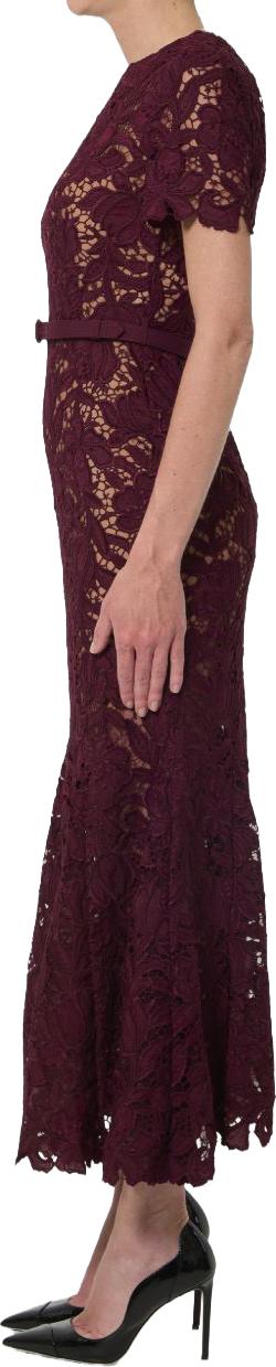 26FW 셀프 포트레이트 롱 원피스 PF26107MBUBURGUNDY MAROON - SELF PORTRAIT
