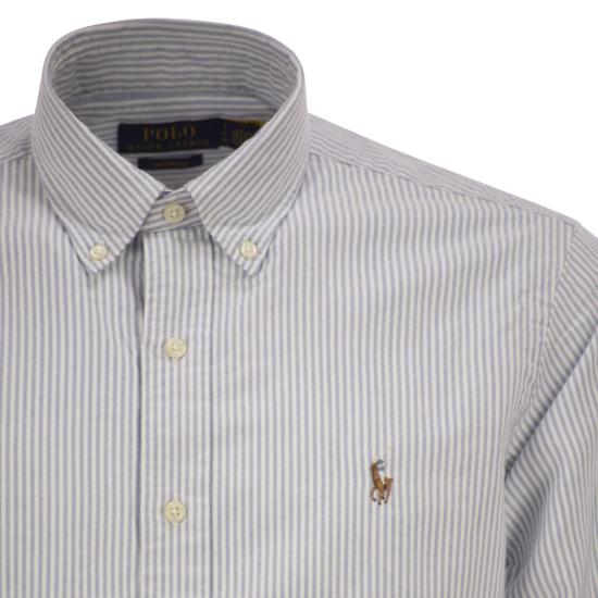 26FW 폴로 랄프로렌 컬러 포니 자수 커스텀 핏 버튼 다운 셔츠 710792041 LIGHT BLUE - POLO RALPH LAUREN