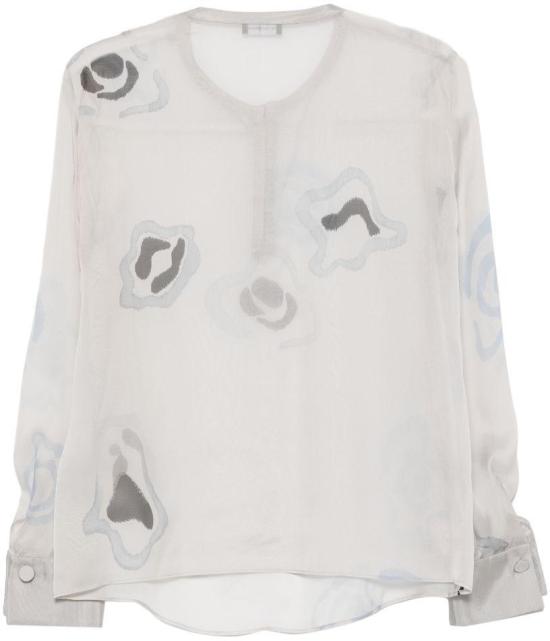 26SS 엠포리오 아르마니 블라우스 EW004475TE20220P8012 WHITE - EMPORIO ARMANI