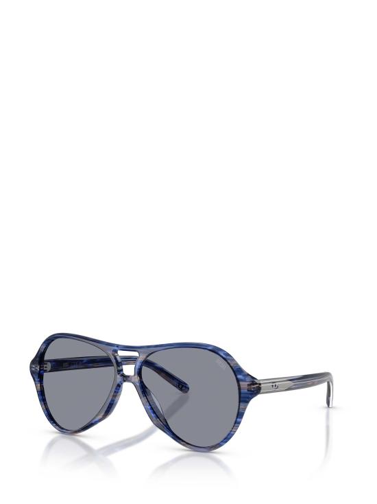 26FW 디젤 선글라스 DL2013U 2037 1 STRIATED BLUE - DIESEL