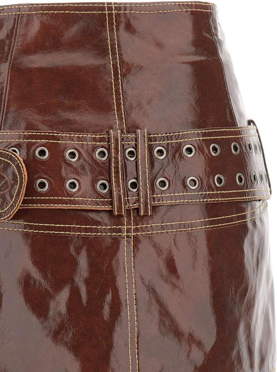 26FW 디젤 숏 스커트 A221740SIBQ77Q BROWN - DIESEL