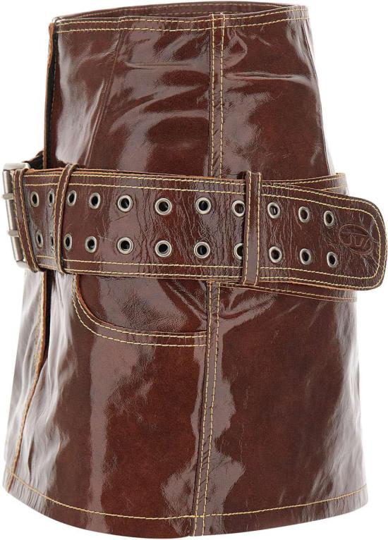 26FW 디젤 숏 스커트 A221740SIBQ77Q BROWN - DIESEL