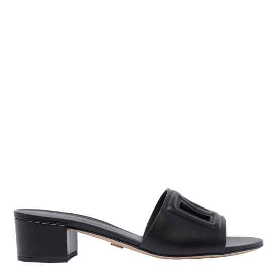 26FW 돌체앤가바나 DG 로고 카프스킨 슬라이더 CR1755 AY32980999 Black