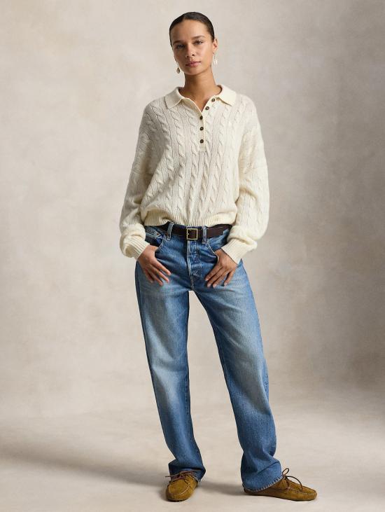 26FW 랄프 로렌 스웨터 라나 아 트레체 콘 콜로 폴로 크레마의 말리아 - RALPH LAUREN
