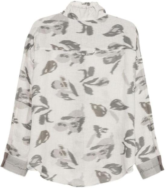 26FW 엠포리오 아르마니 블라우스 EW004950AF26966F8083 LICHTGREY - EMPORIO ARMANI