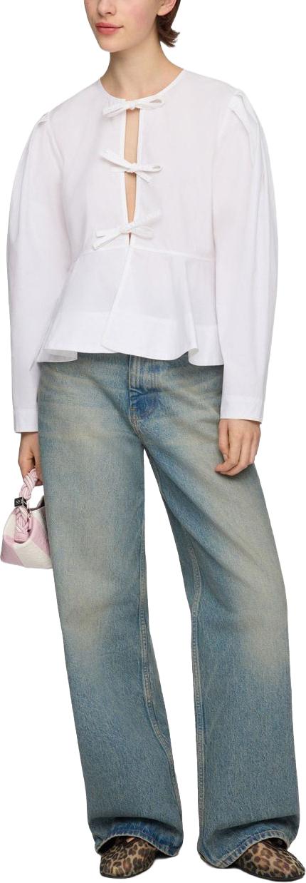 26FW 가니 긴팔 티셔츠 A1040486151 WHITE - GANNI