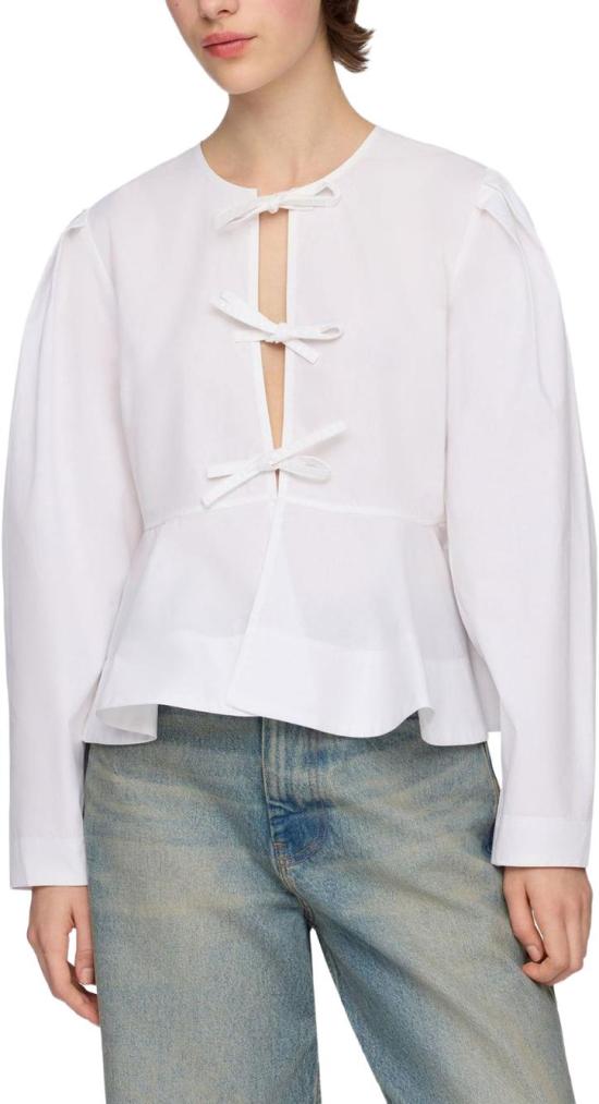 26FW 가니 긴팔 티셔츠 A1040486151 WHITE - GANNI
