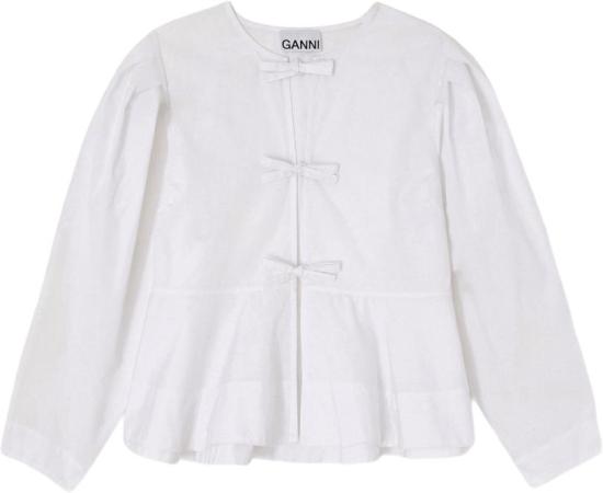 26FW 가니 긴팔 티셔츠 A1040486151 WHITE