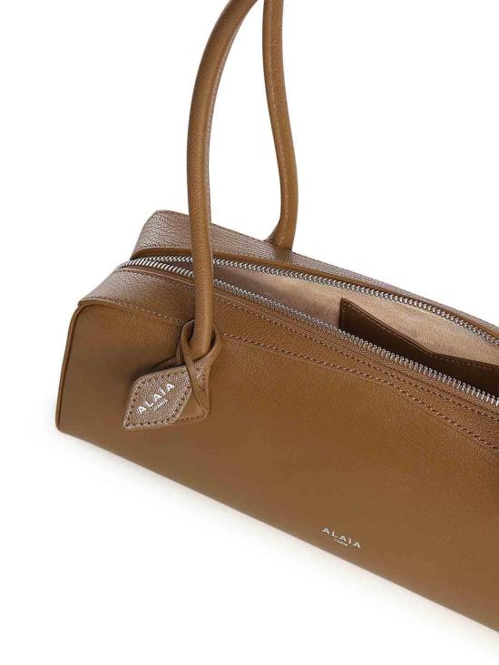 26SS 알라이아 르 테켈 미디움 레더 숄더백 AA1S06033CA212A47 Dark Green - ALAIA