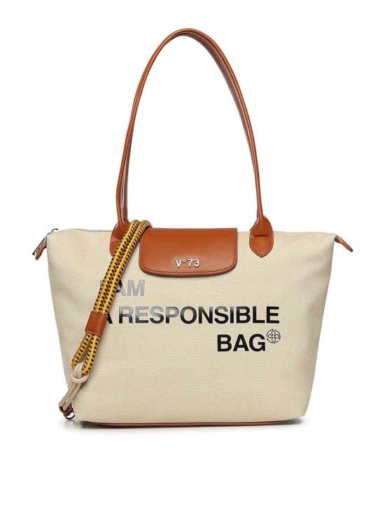 26SS 브이73 토트백 73BS9N001RESPONSIBLEOFFWHITECUOIO Beige