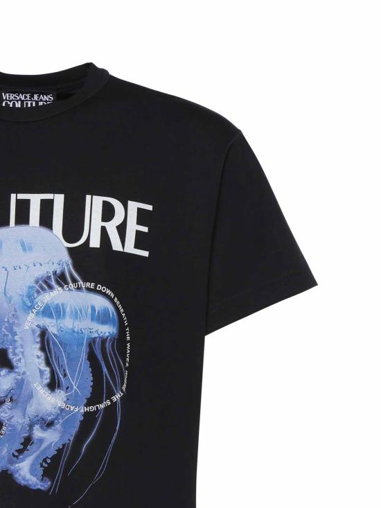 26SS 베르사체 반팔 티셔츠 80GAHD07CJ01Z899 Black - VERSACE