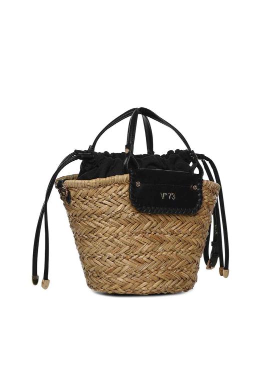 26SS 브이73 토트백 73BS9N201VANNANERONATURALE Black - V73