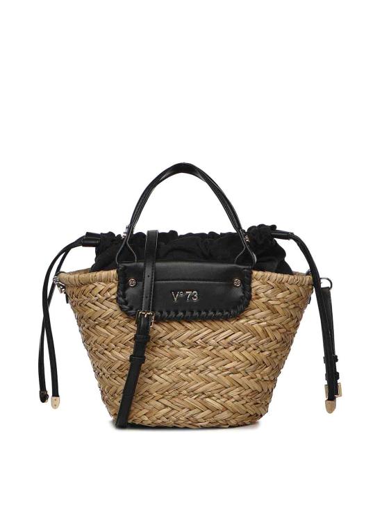 26SS 브이73 토트백 73BS9N201VANNANERONATURALE Black