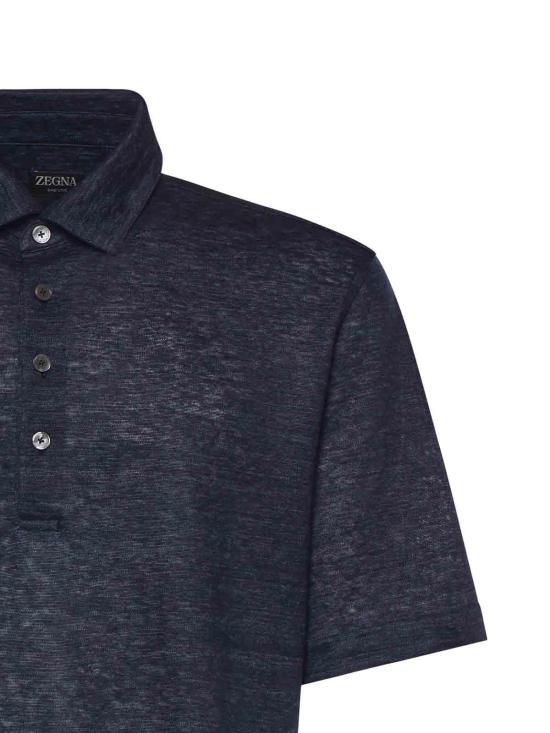 26SS 에르메네질도제냐 폴로 티셔츠 UH352A3H770422 Blue - ERMENEGILDO ZEGNA