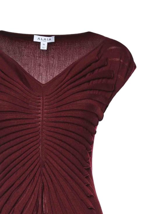 26SS 알라이아 미디 원피스 AA9R2861K162C337 Purple - ALAIA
