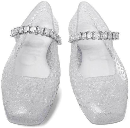 26FW 지미추 플랫 슈즈 THEJELLYNTXCLEARSILVERMIXCRYSTAL - JIMMY CHOO