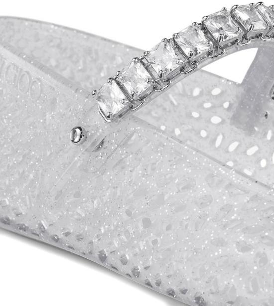 26FW 지미추 플랫 슈즈 THEJELLYNTXCLEARSILVERMIXCRYSTAL - JIMMY CHOO