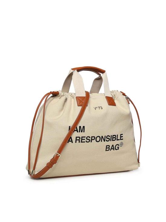 26SS 브이73 토트백 73BS9N005RESPONSIBLEOFFWHITECUOIO White - V73