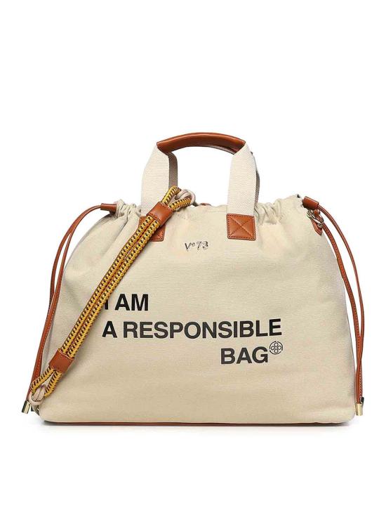 26SS 브이73 토트백 73BS9N005RESPONSIBLEOFFWHITECUOIO White