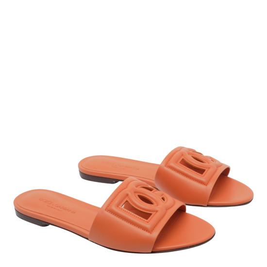26FW 돌체앤가바나 DG 로고 카프스킨 슬리퍼 CQ0436 AY32980244 Orange - DOLCE & GABBANA