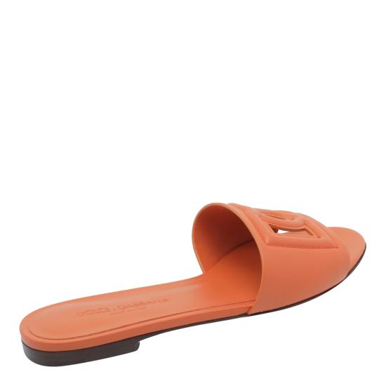26FW 돌체앤가바나 DG 로고 카프스킨 슬리퍼 CQ0436 AY32980244 Orange - DOLCE & GABBANA