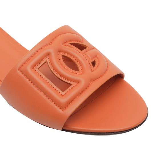 26FW 돌체앤가바나 DG 로고 카프스킨 슬리퍼 CQ0436 AY32980244 Orange - DOLCE & GABBANA