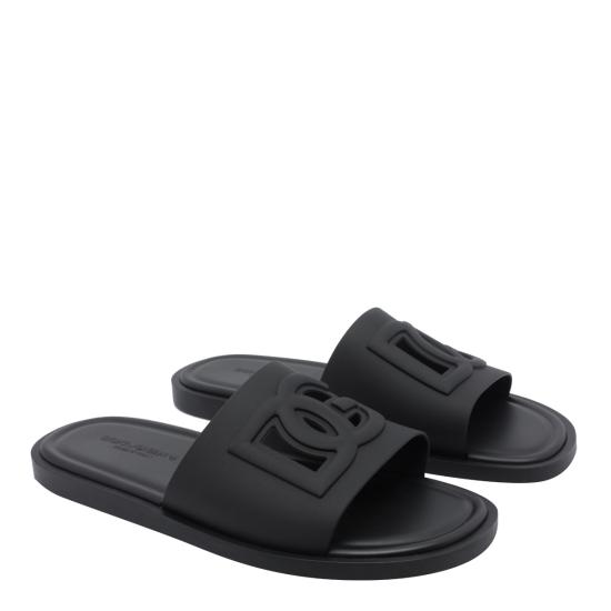 26FW 돌체앤가바나 러버 비치웨어 슬리퍼 CS2215 AN99480999 Black - DOLCE & GABBANA