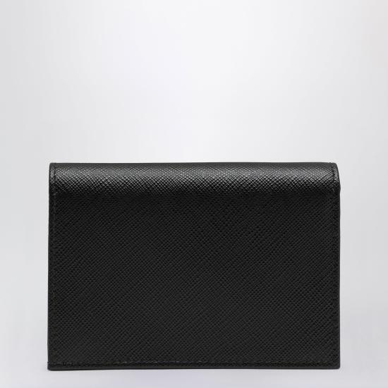 26FW 프라다 사피아노 트라이앵글 로고 반지갑 1MV021QHH Black - PRADA