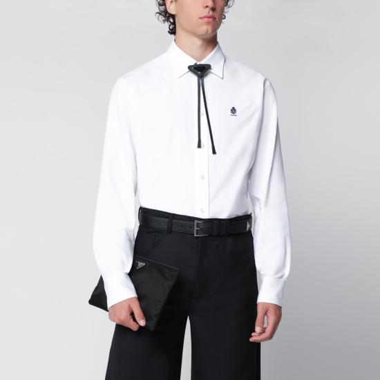 26SS 프라다 리나일론 앤 사피아노 레더 파우치 2NH0062DMH Black - PRADA